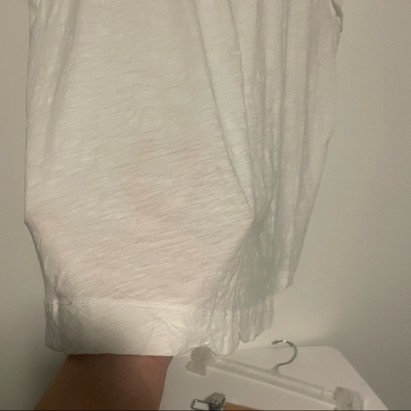 Loft Vintage Soft White T-shirt with Red Embroidery on shoulder and neckline XL - Picture 8 of 11